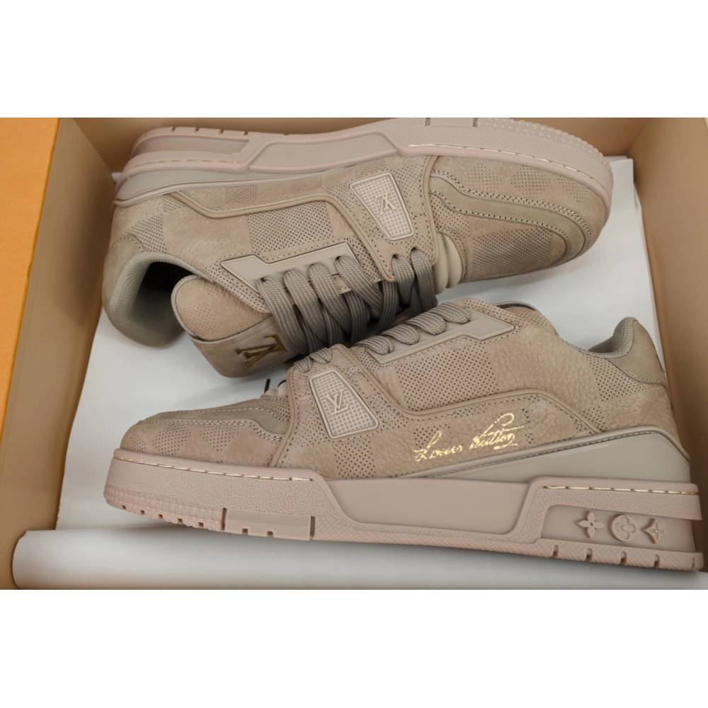 Louis Vuitton Trainer Brown Small Embossing