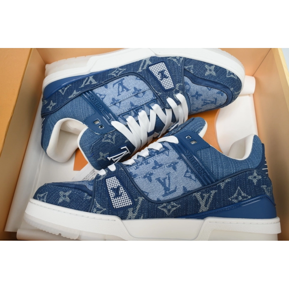 Louis Vuitton Trainer Denim Blue