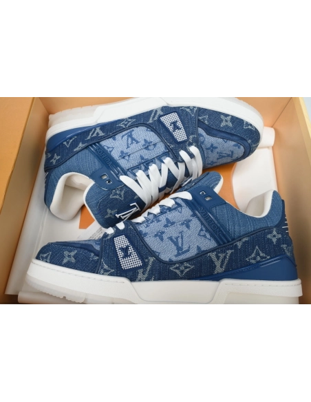 Louis Vuitton Trainer Denim Blue
