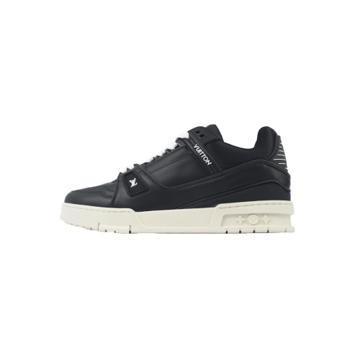 Louis Vuitton Trainer Black Skin And White Background