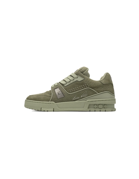 Louis Vuitton Trainer Green Rivets