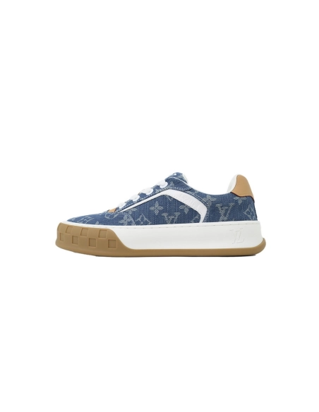 Louis Vuitton LV Tilted Sneaker Denim Blue Print