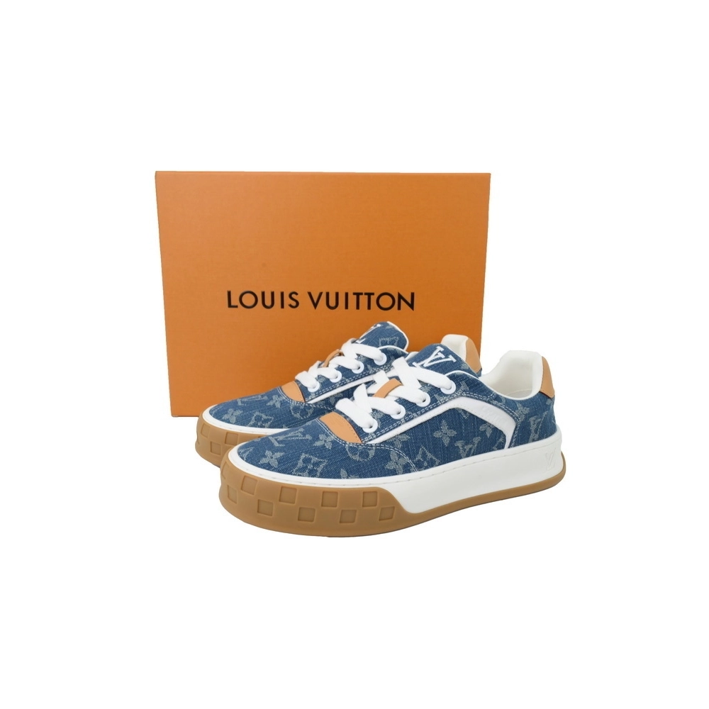 Louis Vuitton LV Tilted Sneaker Denim Blue Print
