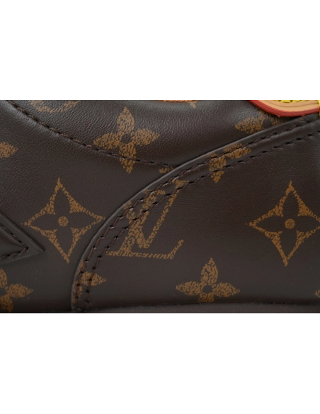 LV BUTTERSOFT Sneaker Lambskin/Plain Calf x Nigo Dark Brown Monogram Pattern