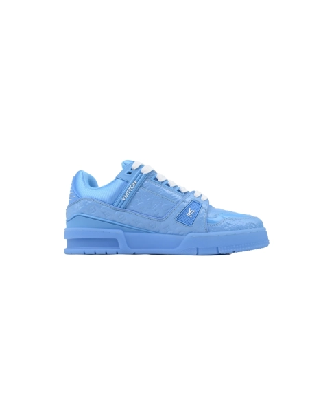 Louis Vuitton Trainer Blue Lychee Patent Leather