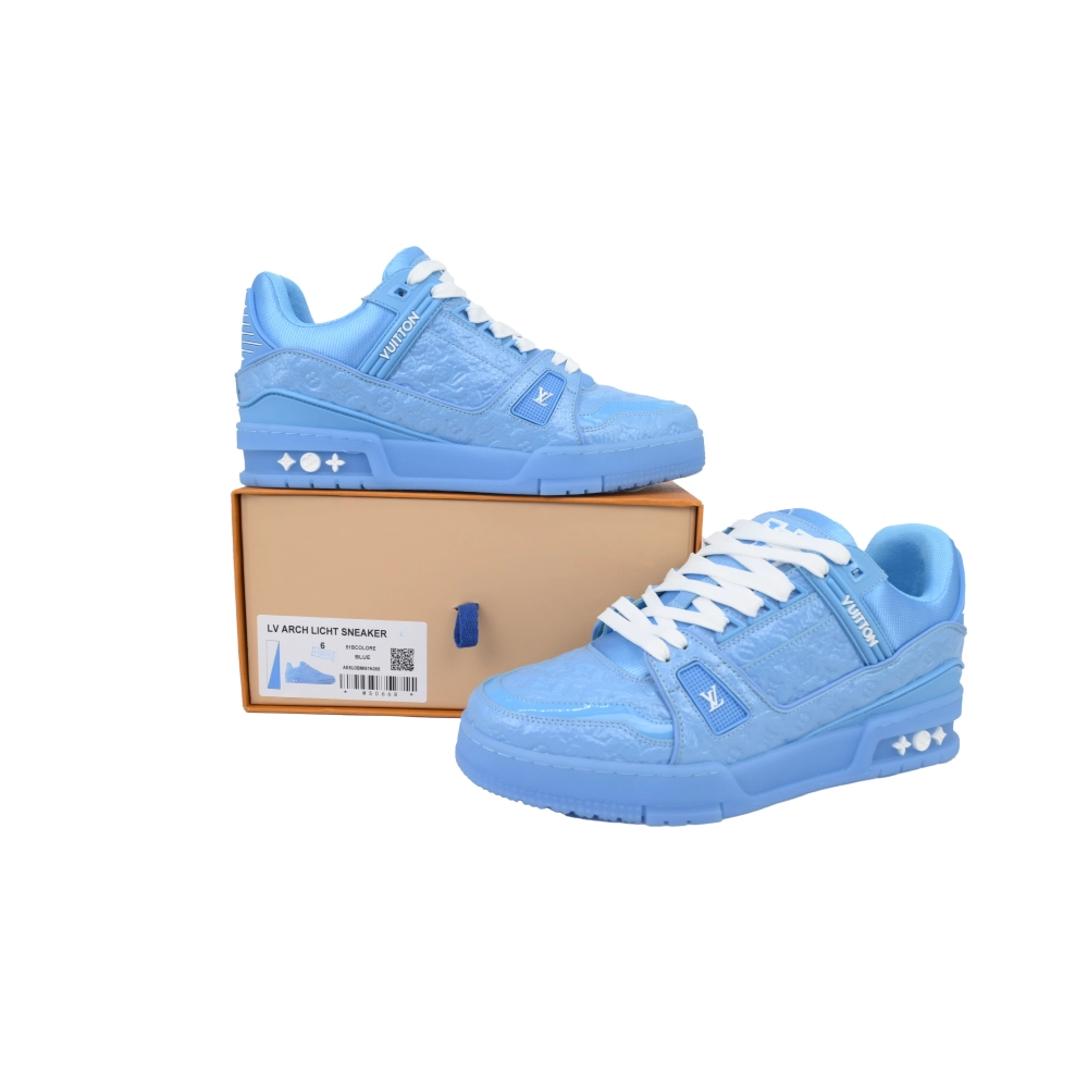 Louis Vuitton Trainer Blue Lychee Patent Leather