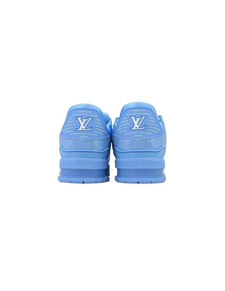 Louis Vuitton Trainer Blue Lychee Patent Leather
