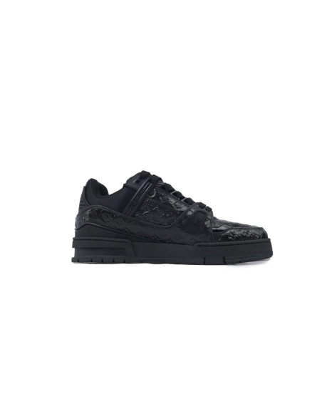 Louis Vuitton Trainer Black Lychee Patent Leather