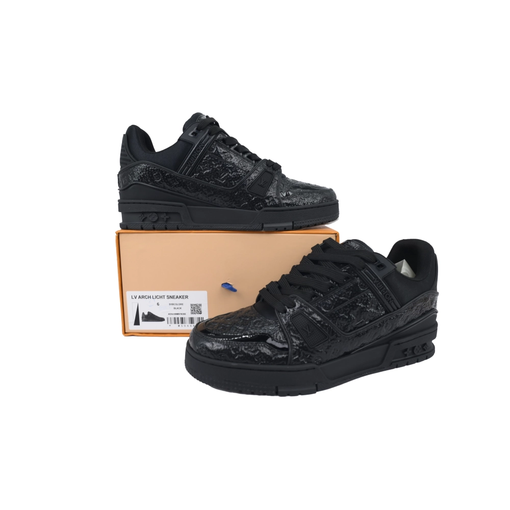 Louis Vuitton Trainer Black Lychee Patent Leather