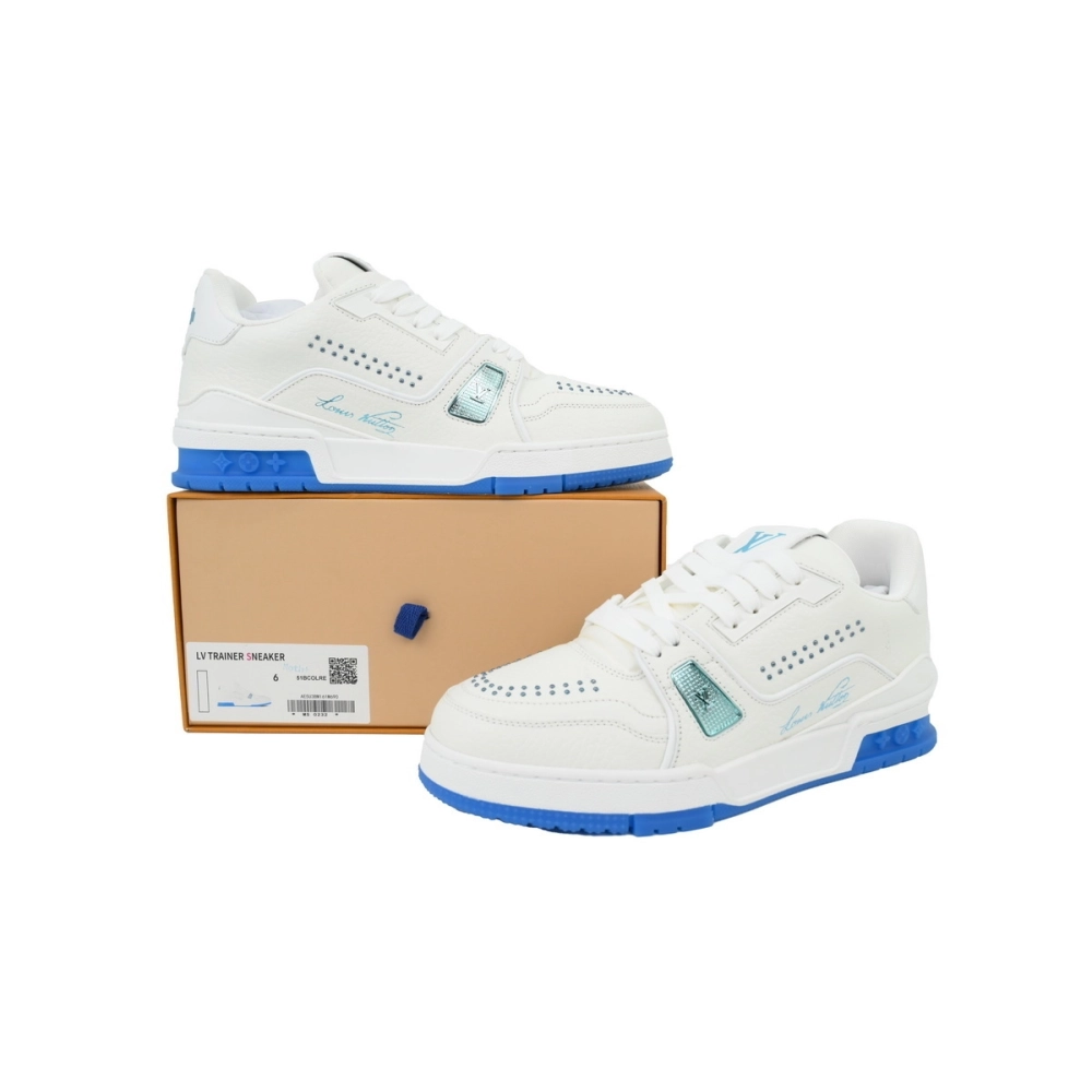 Louis Vuitton Trainer Sea Blue Rivets