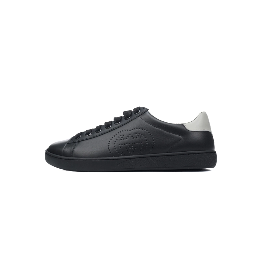 Gucci Ace Perforated Interlocking G Black