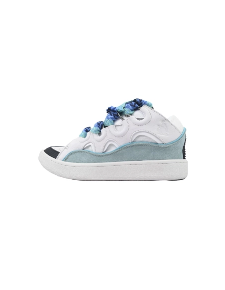 Lanvin Curb Sneakers White Blue