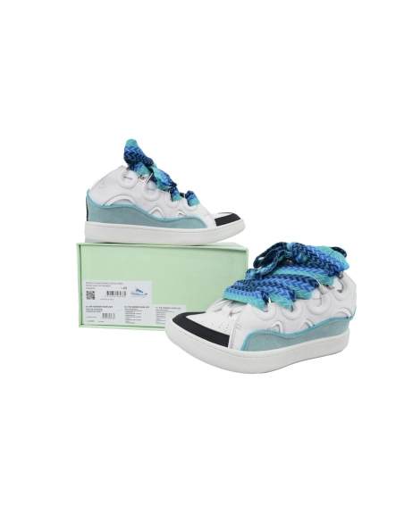 Lanvin Curb Sneakers White Blue
