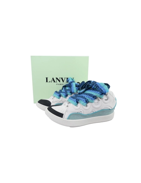 Lanvin Curb Sneakers White Blue