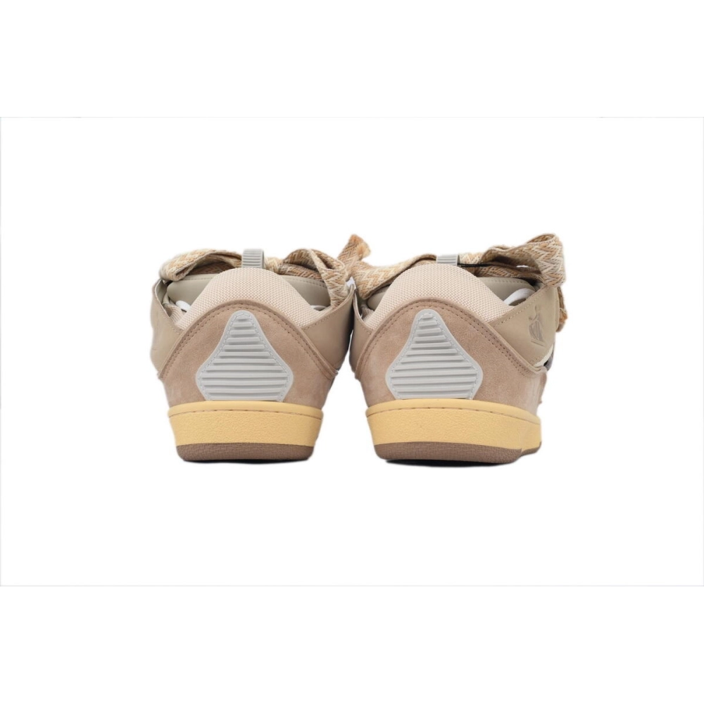 Lanvin Curb Sneakers White Brown