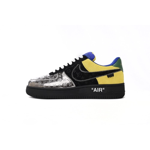 Louis Vuitton x Nike Air Force 1 Low Silver Yellow 1A9VCH