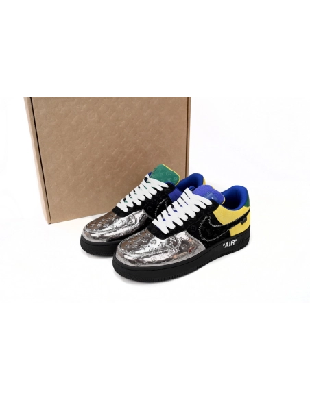 Louis Vuitton x Nike Air Force 1 Low Silver Yellow 1A9VCH
