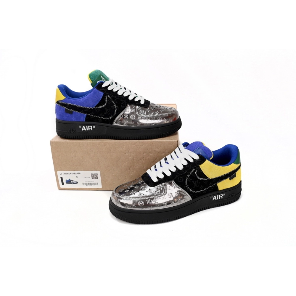 Louis Vuitton x Nike Air Force 1 Low Silver Yellow 1A9VCH