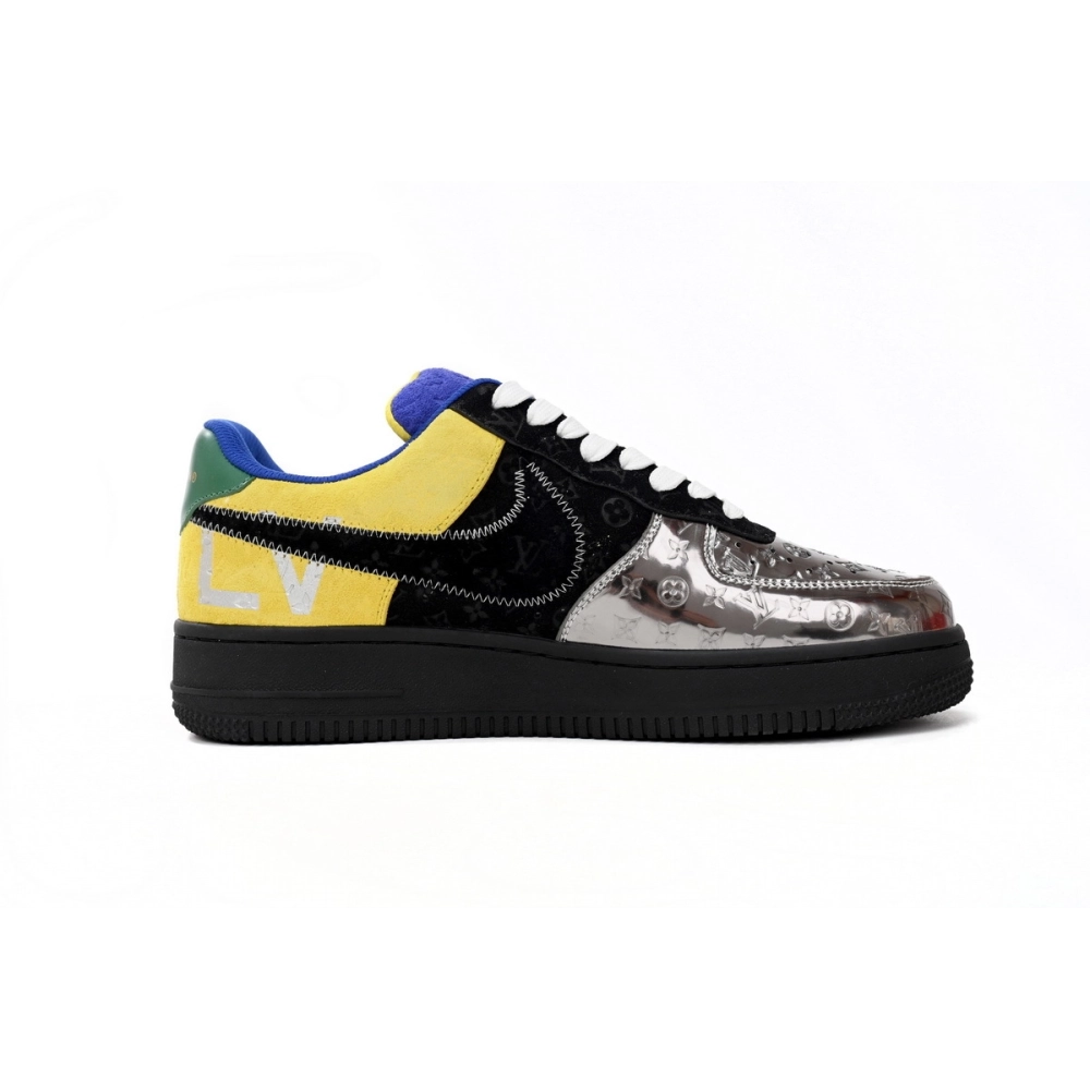 Louis Vuitton x Nike Air Force 1 Low Silver Yellow 1A9VCH