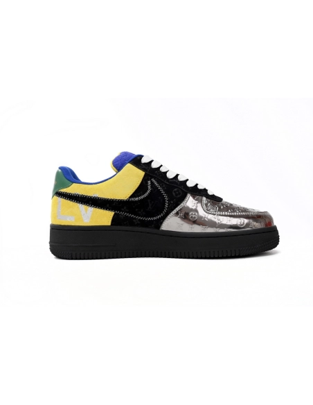 Louis Vuitton x Nike Air Force 1 Low Silver Yellow 1A9VCH
