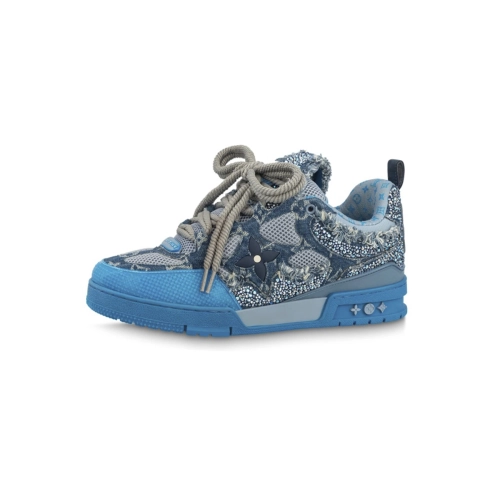 Louis Vuitton LV Skate Trainer Blue Swarovski Monogram 1ABMHB