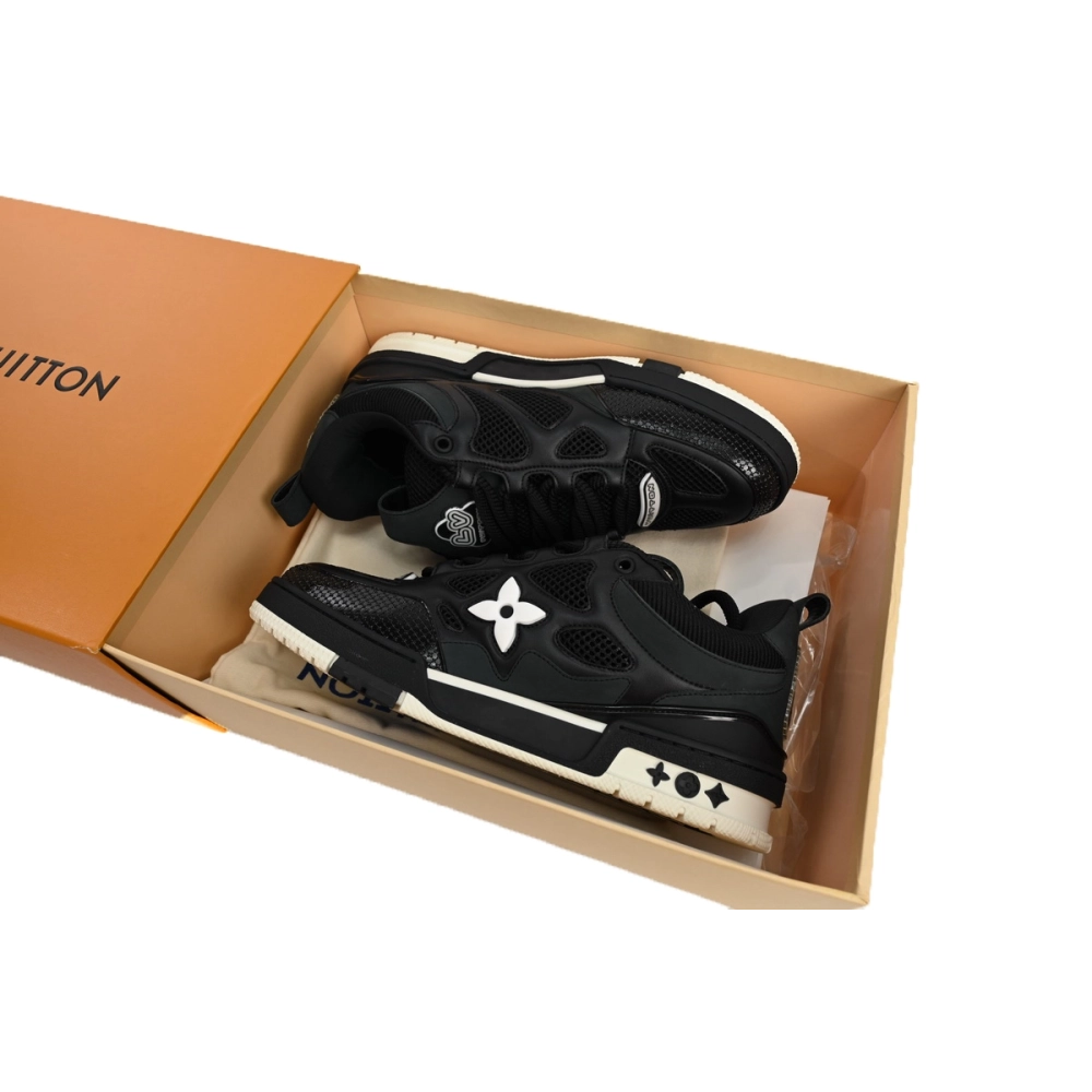 Louis Vuitton LV Skate Sneaker Black White 1AARR2