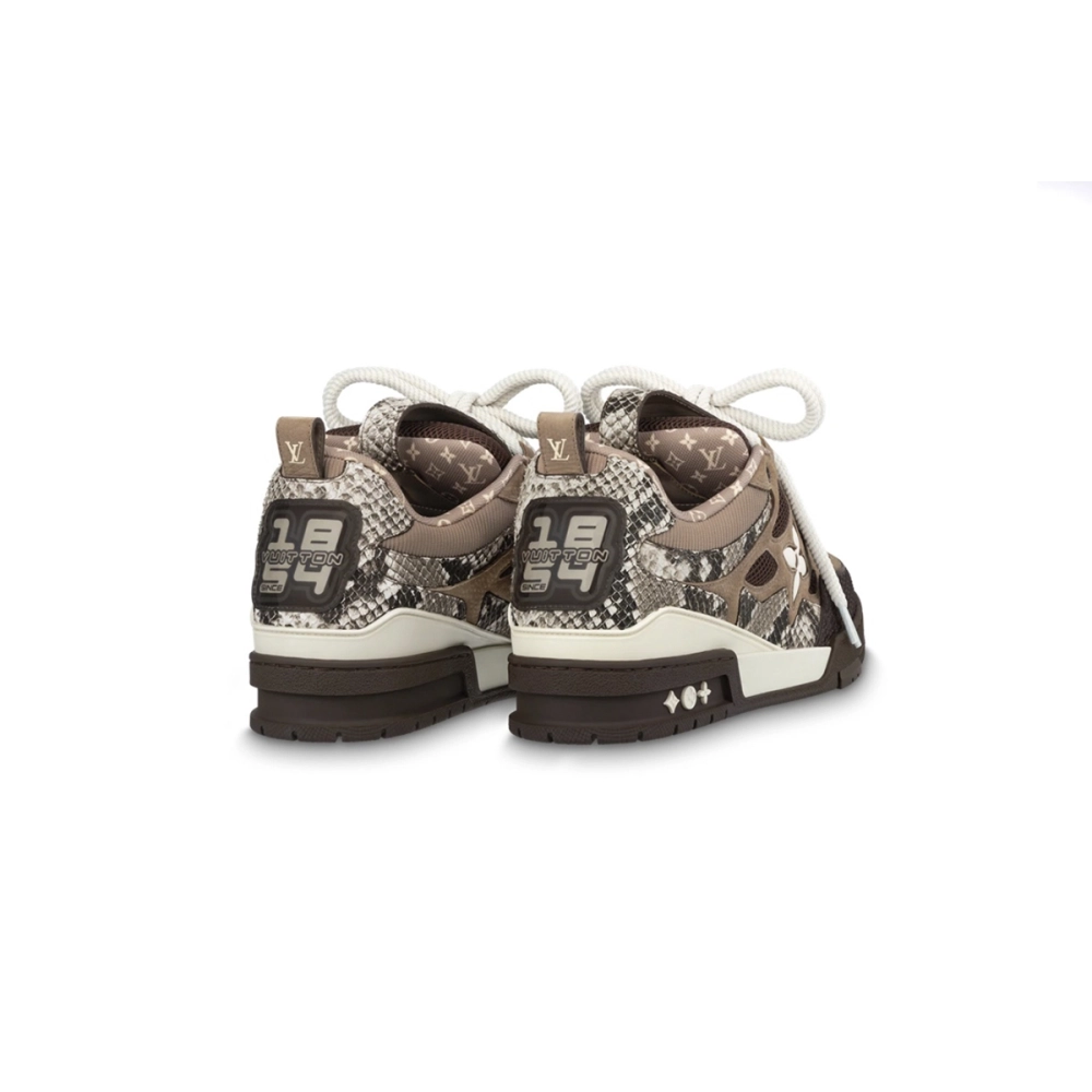 Louis Vuitton LV Skate Sneaker Brown Snakeskin 1ABMG6