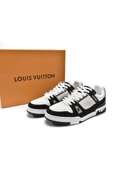 Louis Vuitton Trainer Black and White Cloth Cover VL1202