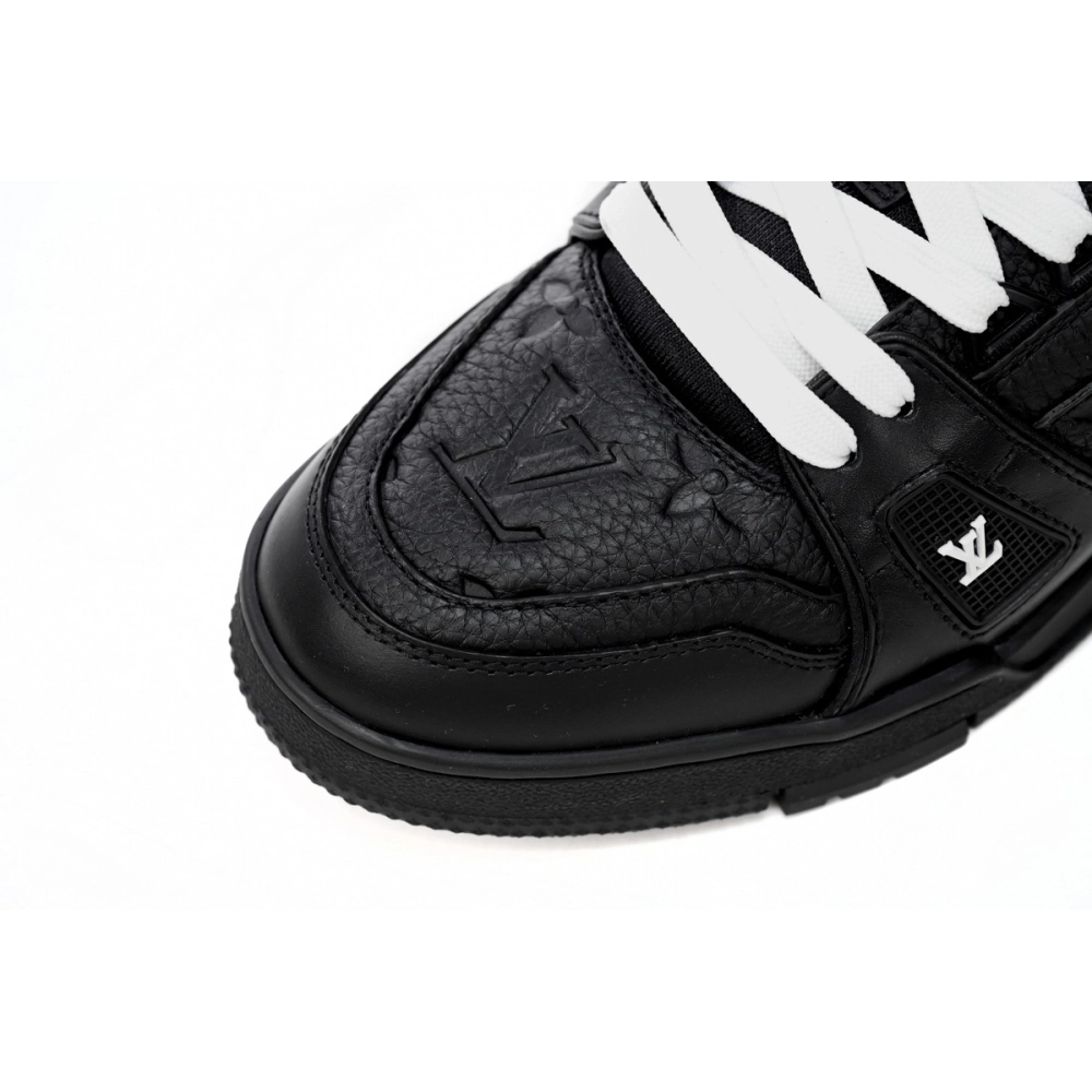 Louis Vuitton Trainer Black Embossed Monogram 1AAREY