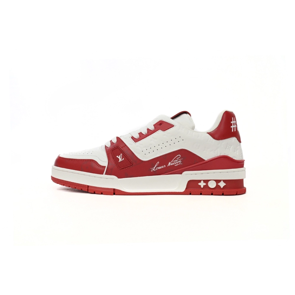 Louis Vuitton Trainer 54 Signature Red White 1AANFH
