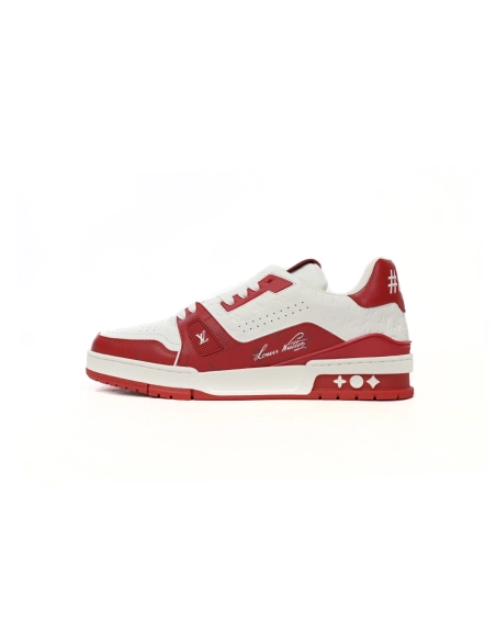 Louis Vuitton Trainer 54 Signature Red White 1AANFH