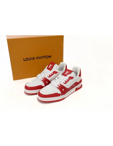 Louis Vuitton Trainer 54 Signature Red White 1AANFH