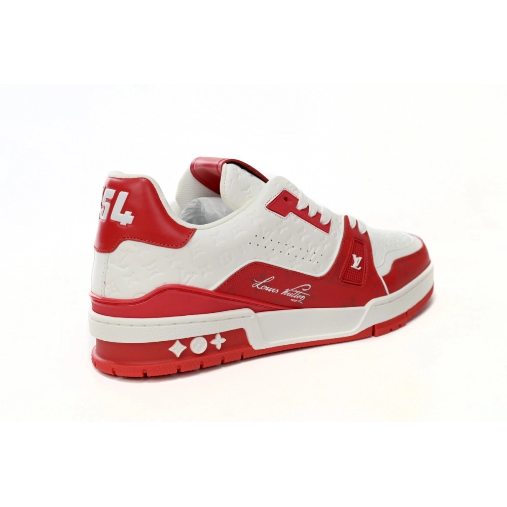 Louis Vuitton Trainer 54 Signature Red White 1AANFH