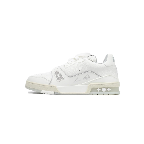 Louis Vuitton Trainer White Litchi Pattern FD0221