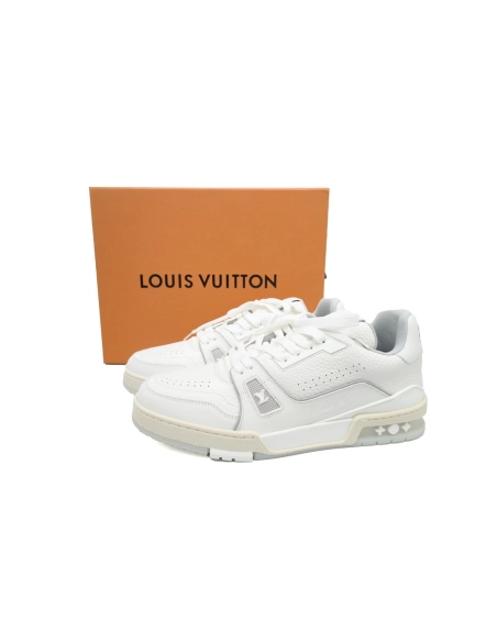 Louis Vuitton Trainer White Litchi Pattern FD0221