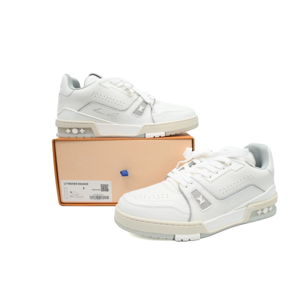 Louis Vuitton Trainer White Litchi Pattern FD0221
