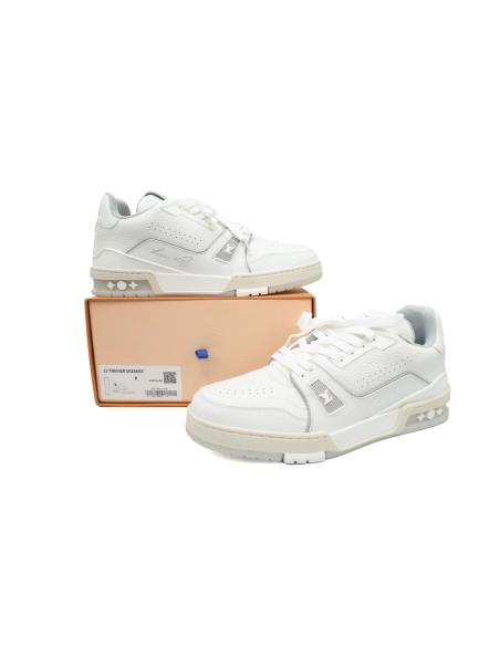 Louis Vuitton Trainer White Litchi Pattern FD0221
